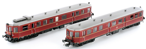 Kato HobbyTrain Lemke H303801 - German 2pc Diesel Railcar DMUs VT36.5/VS145 of the DB